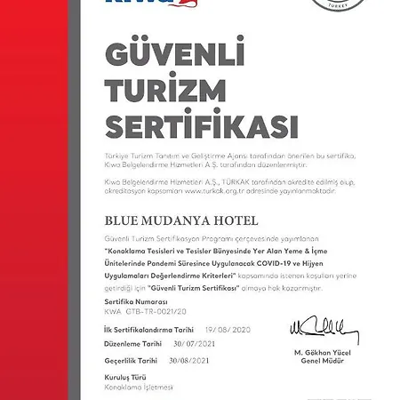 Отель Blue Mudanya Бурса